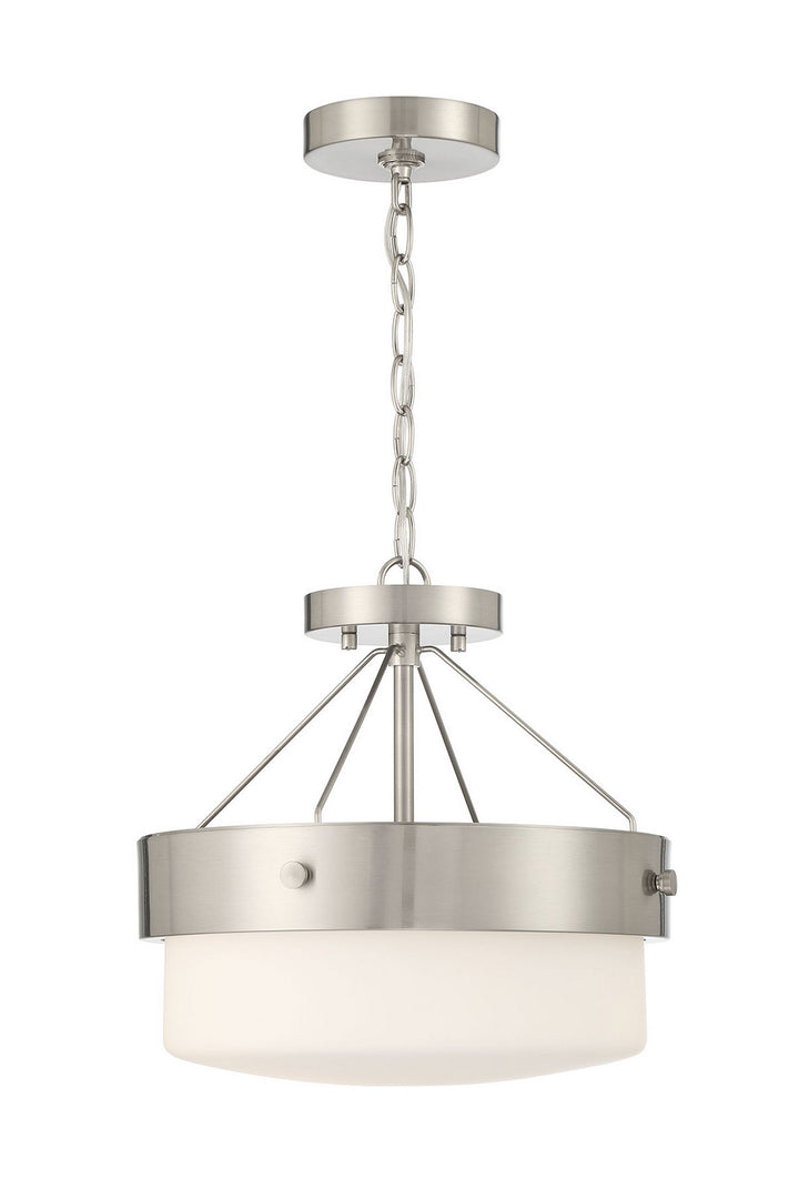 Craftmade Oak Street XS3213-BNK Ceiling Light - Brushed Polished Nickel/Whiskey Barrel