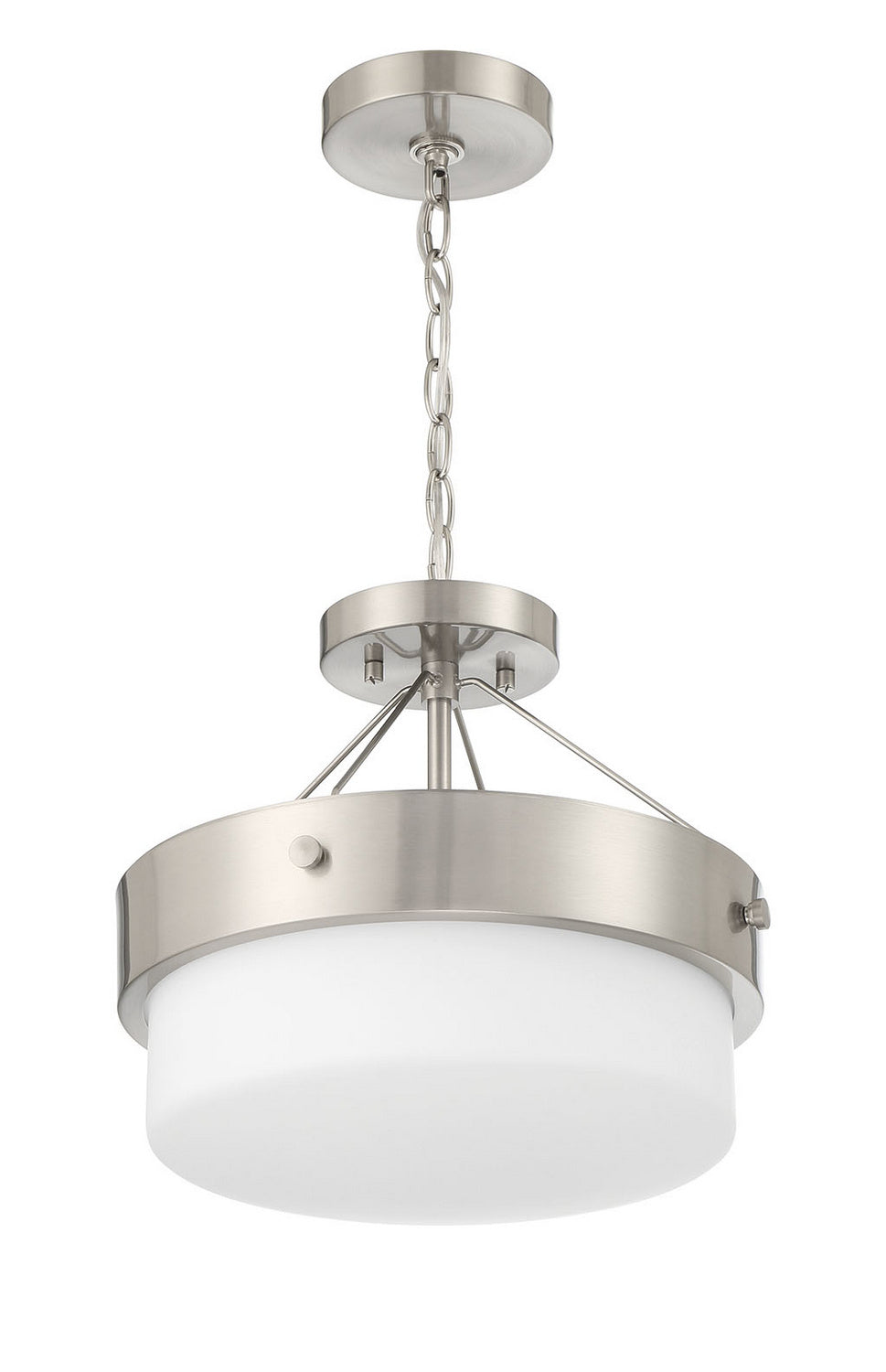 Craftmade Oak Street XS3213-BNK Ceiling Light - Brushed Polished Nickel/Whiskey Barrel