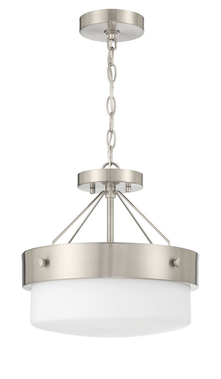 Craftmade Oak Street XS3213-BNK Ceiling Light - Brushed Polished Nickel/Whiskey Barrel