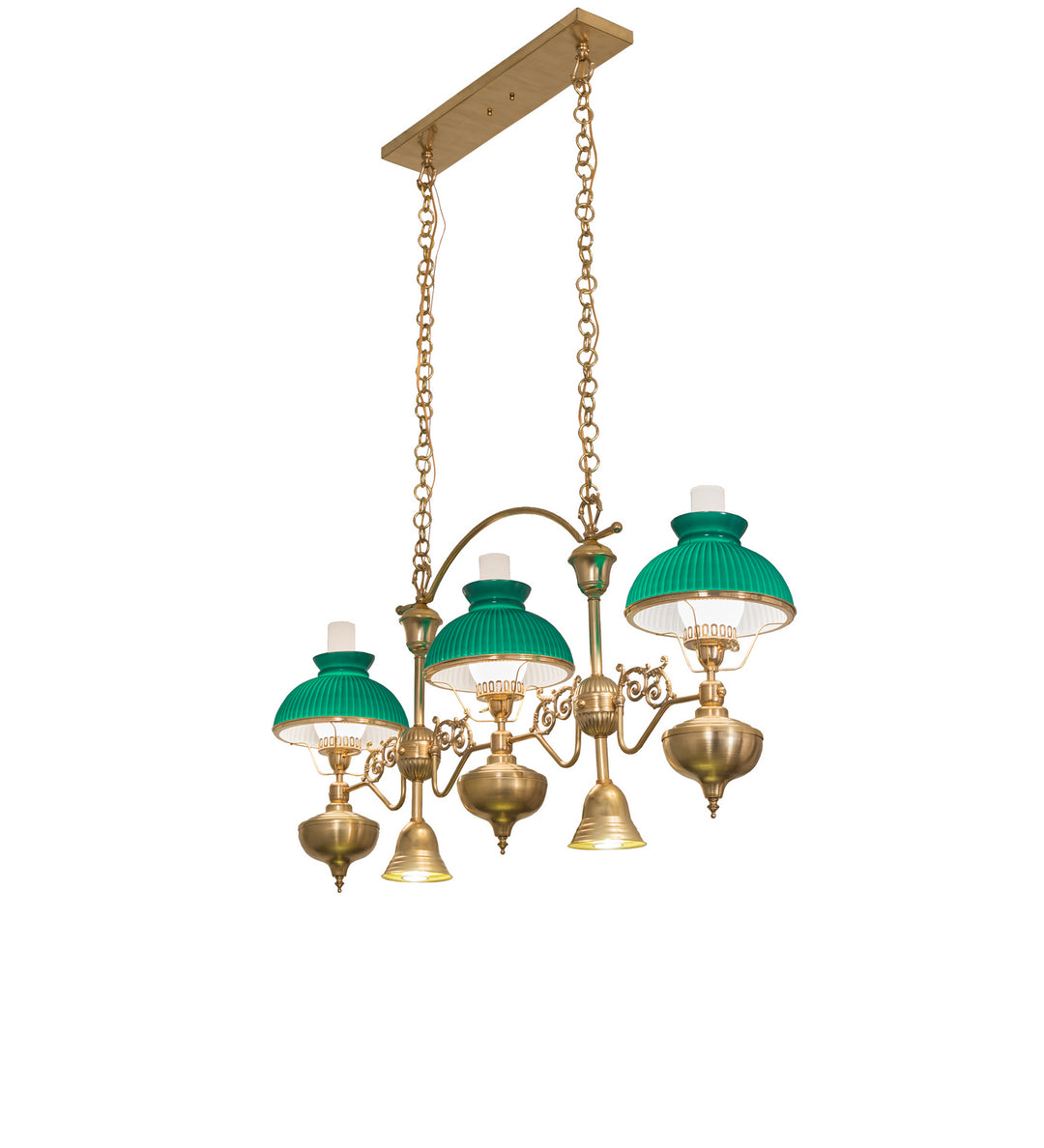 Meyda Tiffany Sunbury 247597 Pendant Light - Craftsman Brown, Natural Brass