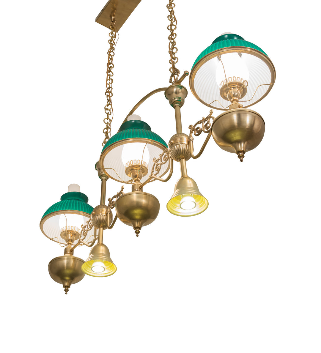 Meyda Tiffany Sunbury 247597 Pendant Light - Craftsman Brown, Natural Brass