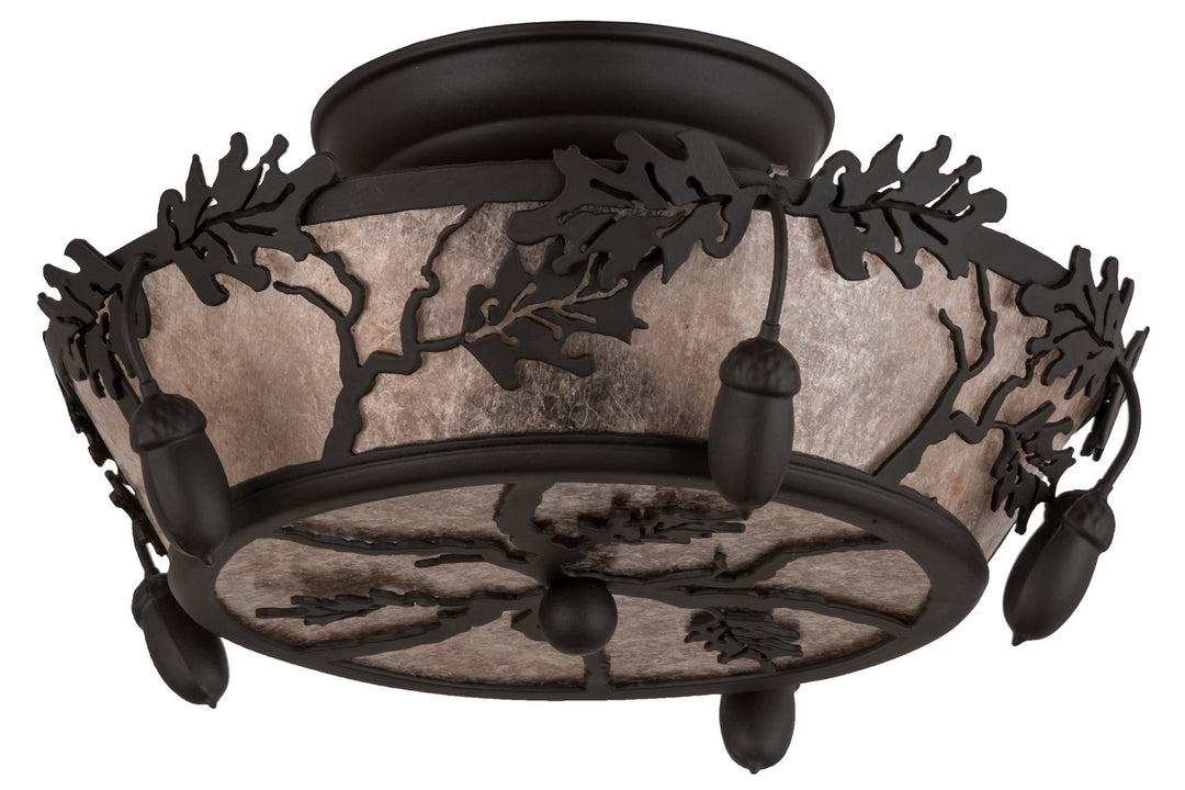 Meyda Tiffany Oak Leaf & Acorn 250665 Ceiling Light - Oil Rubbed Bronze
