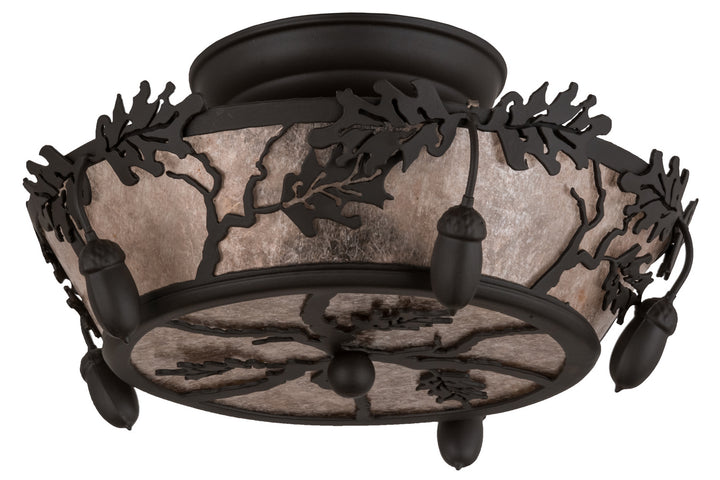 Meyda Tiffany Oak Leaf & Acorn 250665 Ceiling Light - Oil Rubbed Bronze