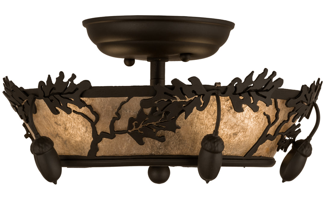 Meyda Tiffany Oak Leaf & Acorn 250665 Ceiling Light - Oil Rubbed Bronze