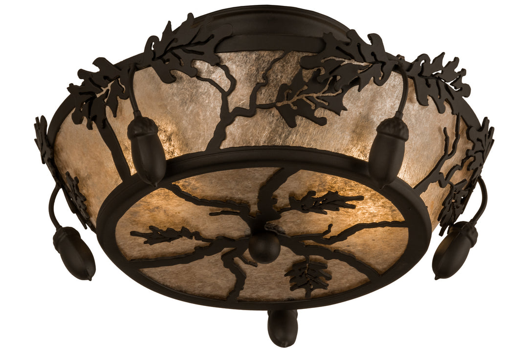 Meyda Tiffany Oak Leaf & Acorn 250665 Ceiling Light - Oil Rubbed Bronze