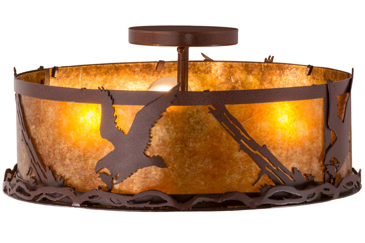 Meyda Tiffany Strike Of The Eagle 250694 Ceiling Light - Red Rust