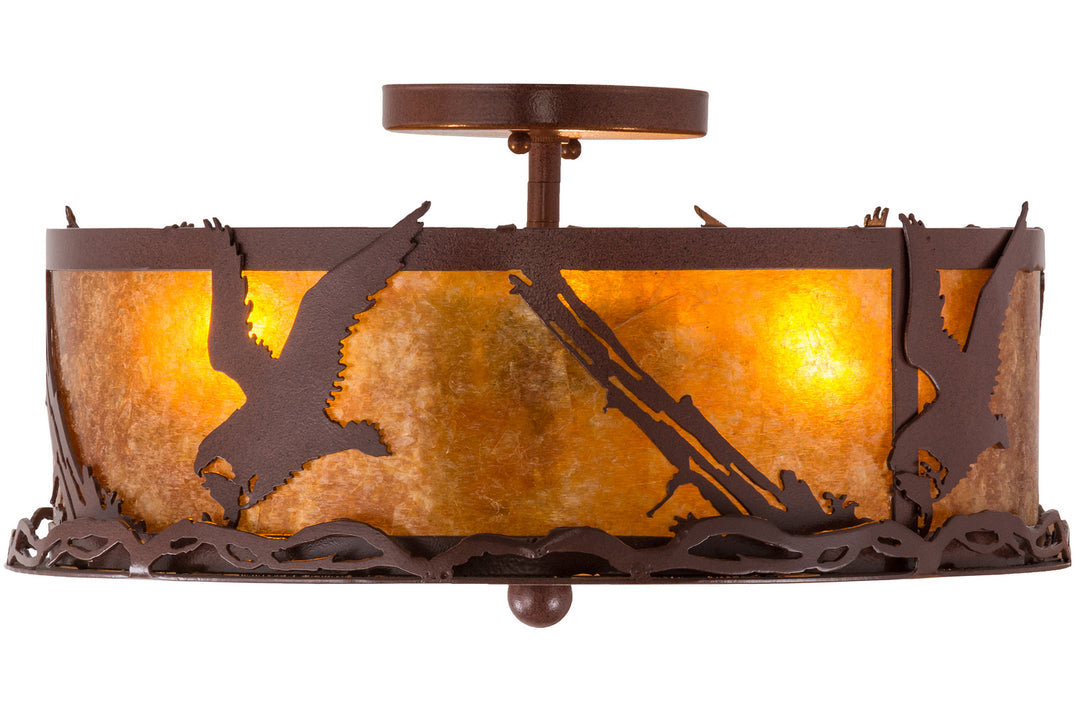 Meyda Tiffany Strike Of The Eagle 250694 Ceiling Light - Red Rust