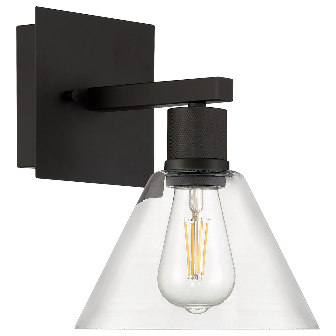 Access Port Nine Martini 63143LEDDLP-MBL/CLR Wall Sconce Light - Matte Black