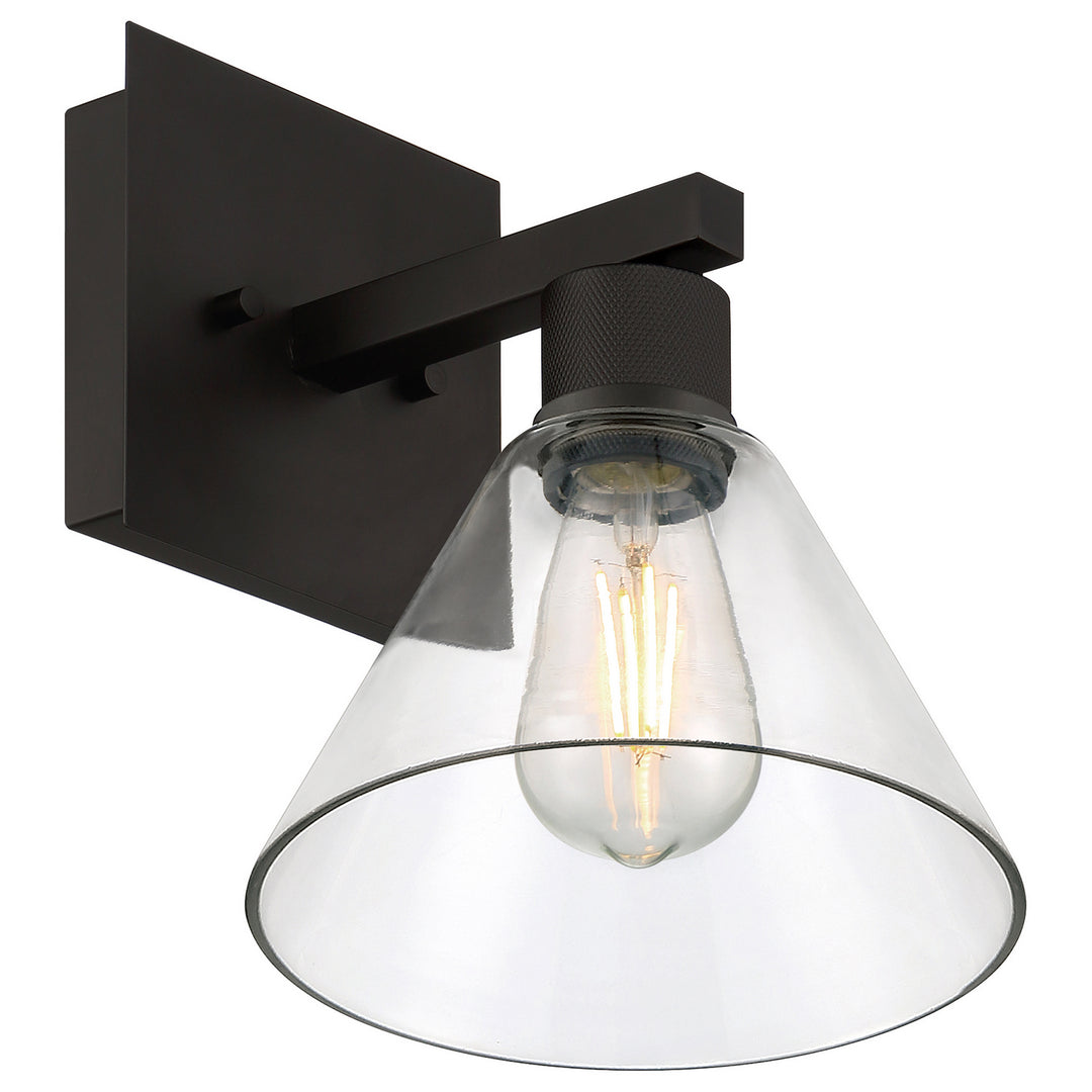 Access Port Nine Martini 63143LEDDLP-MBL/CLR Wall Sconce Light - Matte Black