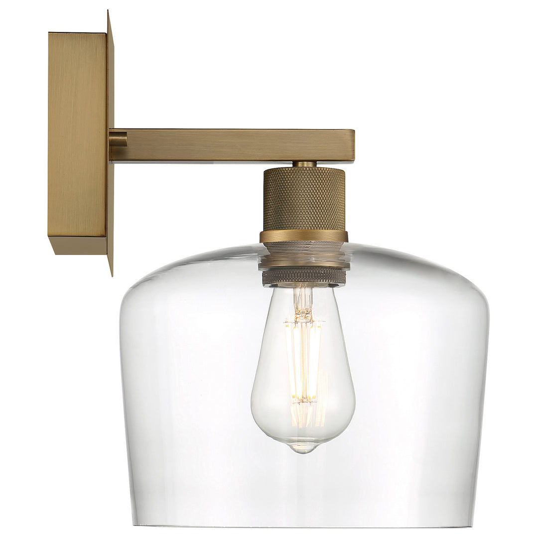 Access Port Nine Chardonnay 63144LEDDLP-ABB/CLR Wall Sconce Light - Antique Brushed Brass