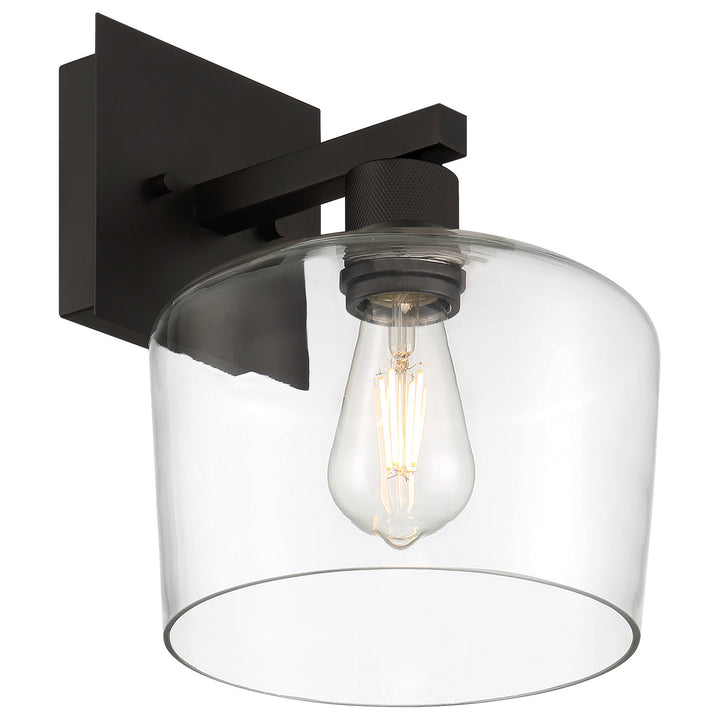 Access Port Nine Chardonnay 63144LEDDLP-MBL/CLR Wall Sconce Light - Matte Black