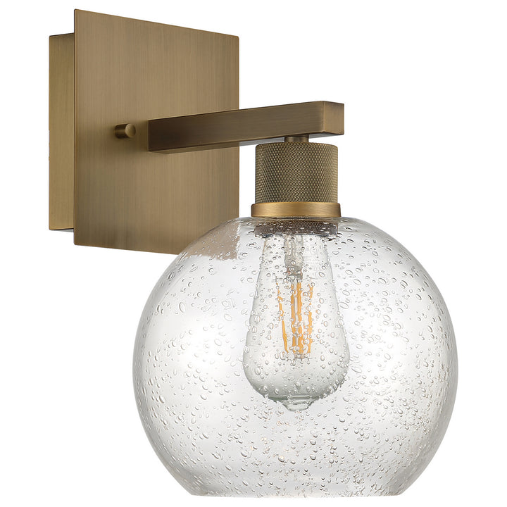 Access Port Nine Burgundy 63145LEDDLP-ABB/SDG Wall Sconce Light - Antique Brushed Brass