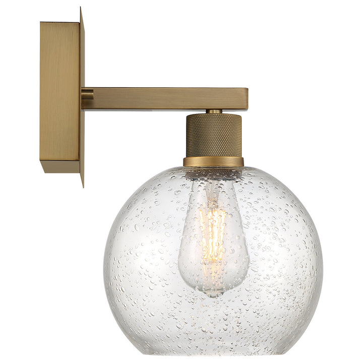 Access Port Nine Burgundy 63145LEDDLP-ABB/SDG Wall Sconce Light - Antique Brushed Brass