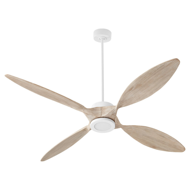 Quorum Papillon 28664-8 Ceiling Fan - Studio White, Weathered Gray