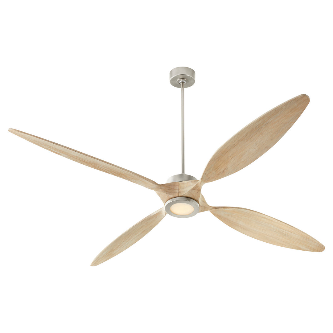 Quorum Papillon 28804-65 Ceiling Fan - Satin Nickel, Weathered Gray