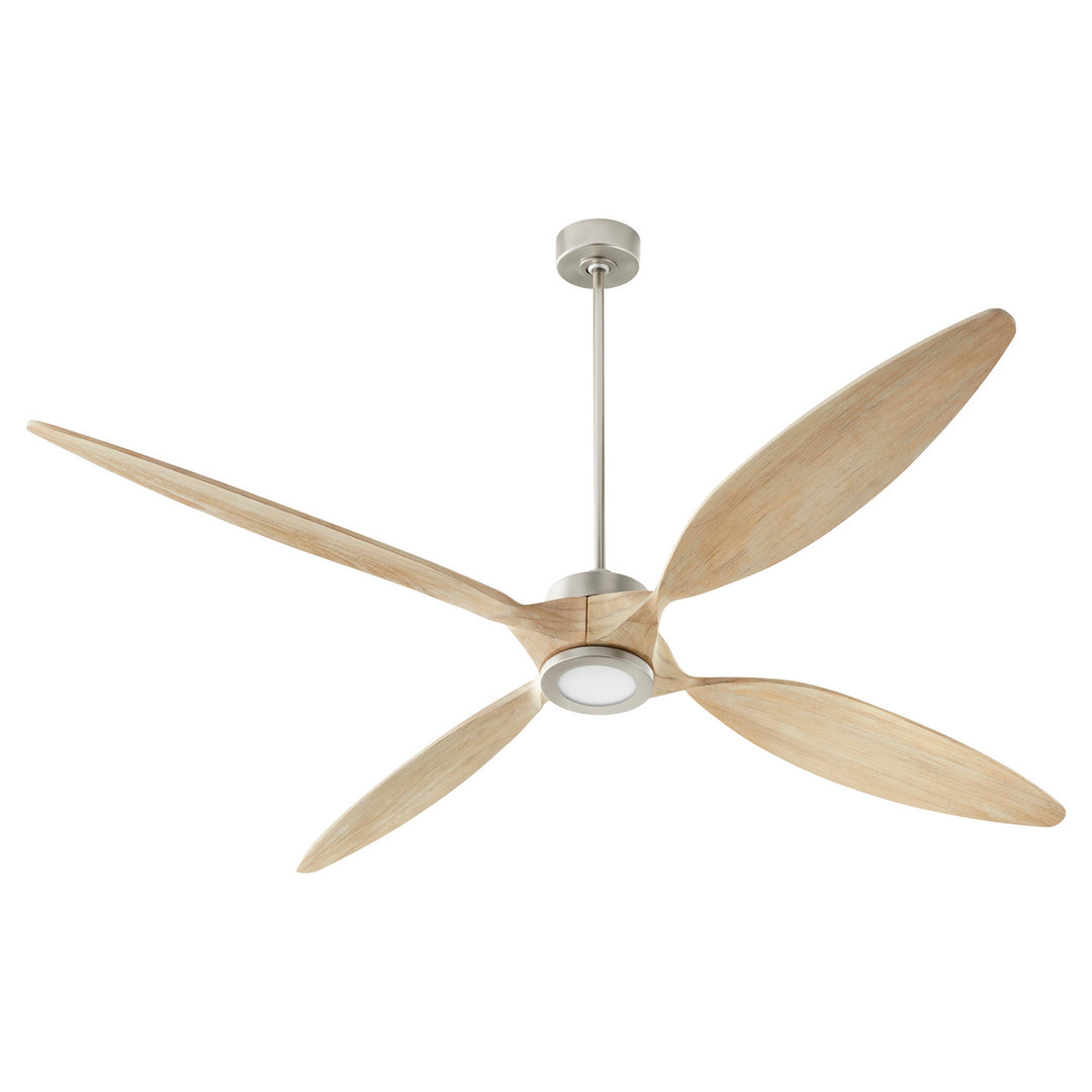 Quorum Papillon 28804-65 Ceiling Fan - Satin Nickel, Weathered Gray