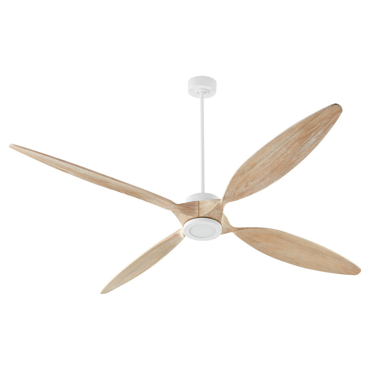 Quorum Papillon 28804-8 Ceiling Fan - Studio White, Weathered Gray