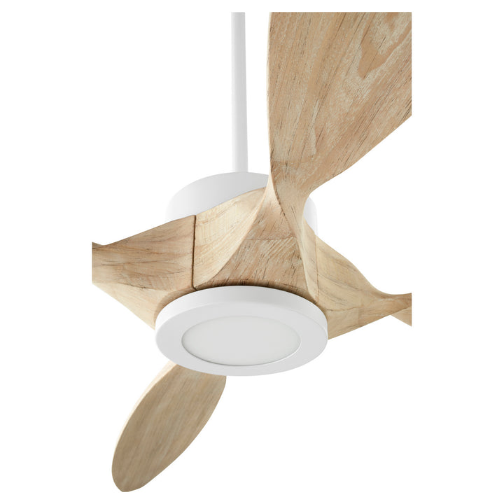 Quorum Papillon 28804-8 Ceiling Fan - Studio White, Weathered Gray