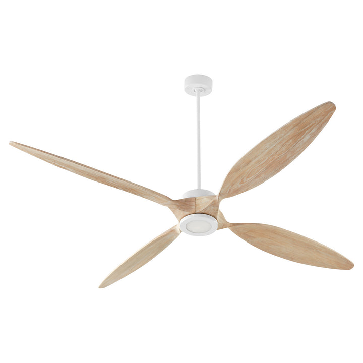 Quorum Papillon 28804-8 Ceiling Fan - Studio White, Weathered Gray