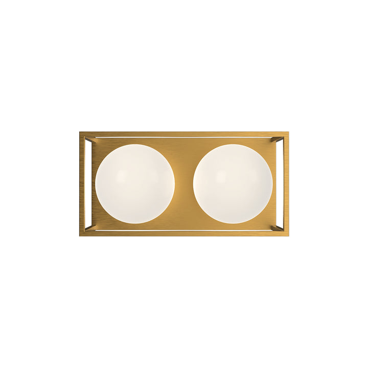 Alora Mood amelia VL519213AGOP Bath Vanity Light 10 in. wide - Aged Gold/Opal Matte Glass