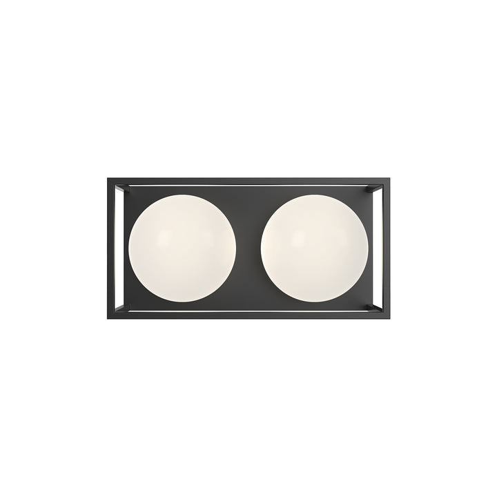Alora Mood amelia VL519213MBOP Bath Vanity Light 10 in. wide - Matte Black/Opal Matte Glass