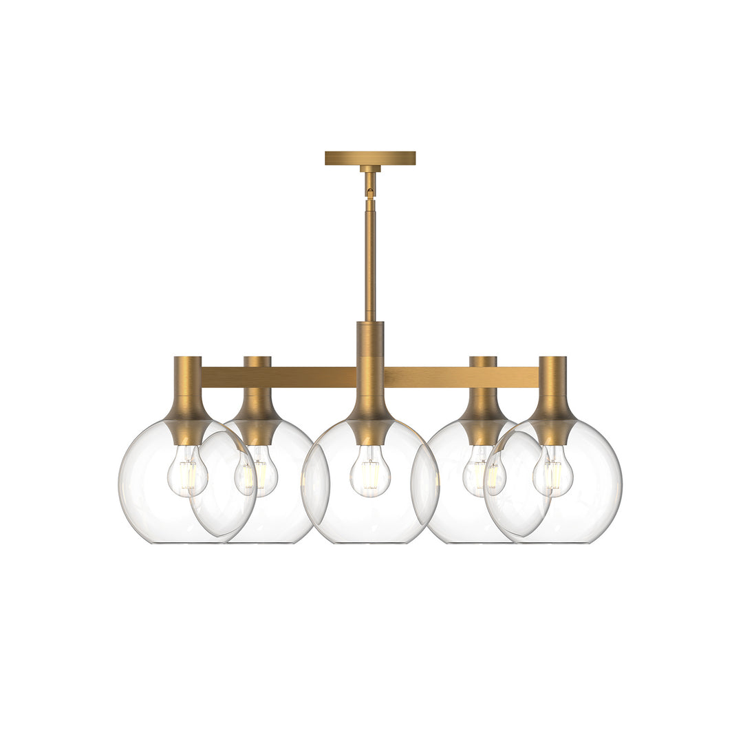 Alora Mood castilla CH506129AGCL Chandelier Light - Aged Gold/Clear Glass