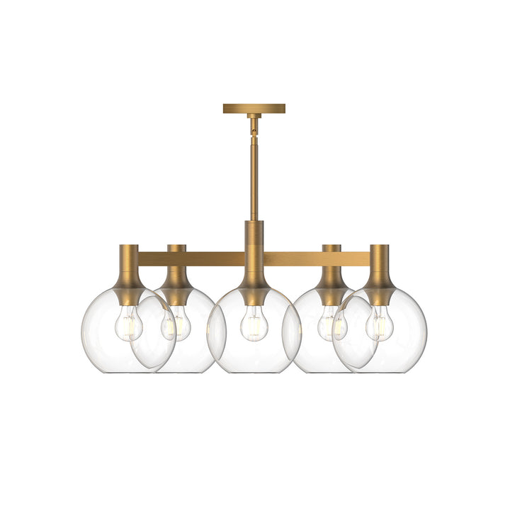 Alora Mood castilla CH506129AGCL Chandelier Light - Aged Gold/Clear Glass