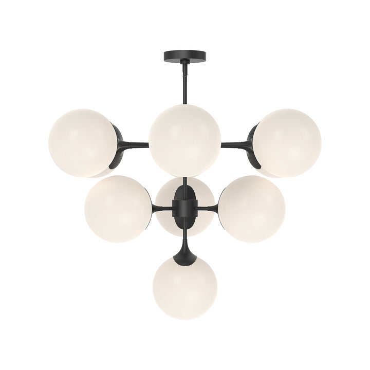 Alora Mood nouveau CH505335MBOP Chandelier Light - Matte Black/Opal Matte Glass