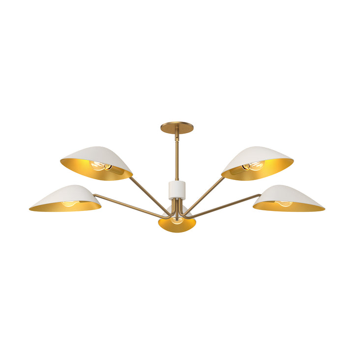 Alora Mood oscar PD550545WHAG Pendant Light - Aged Gold/White