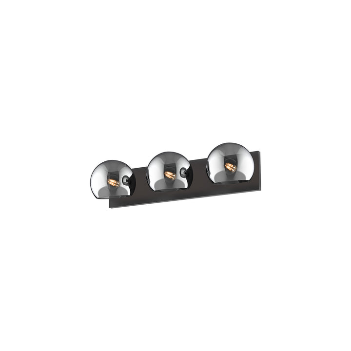 Alora Mood willow VL548322MBSM Bath Vanity Light 11 in. wide - Matte Black/Smoked Solid Glass