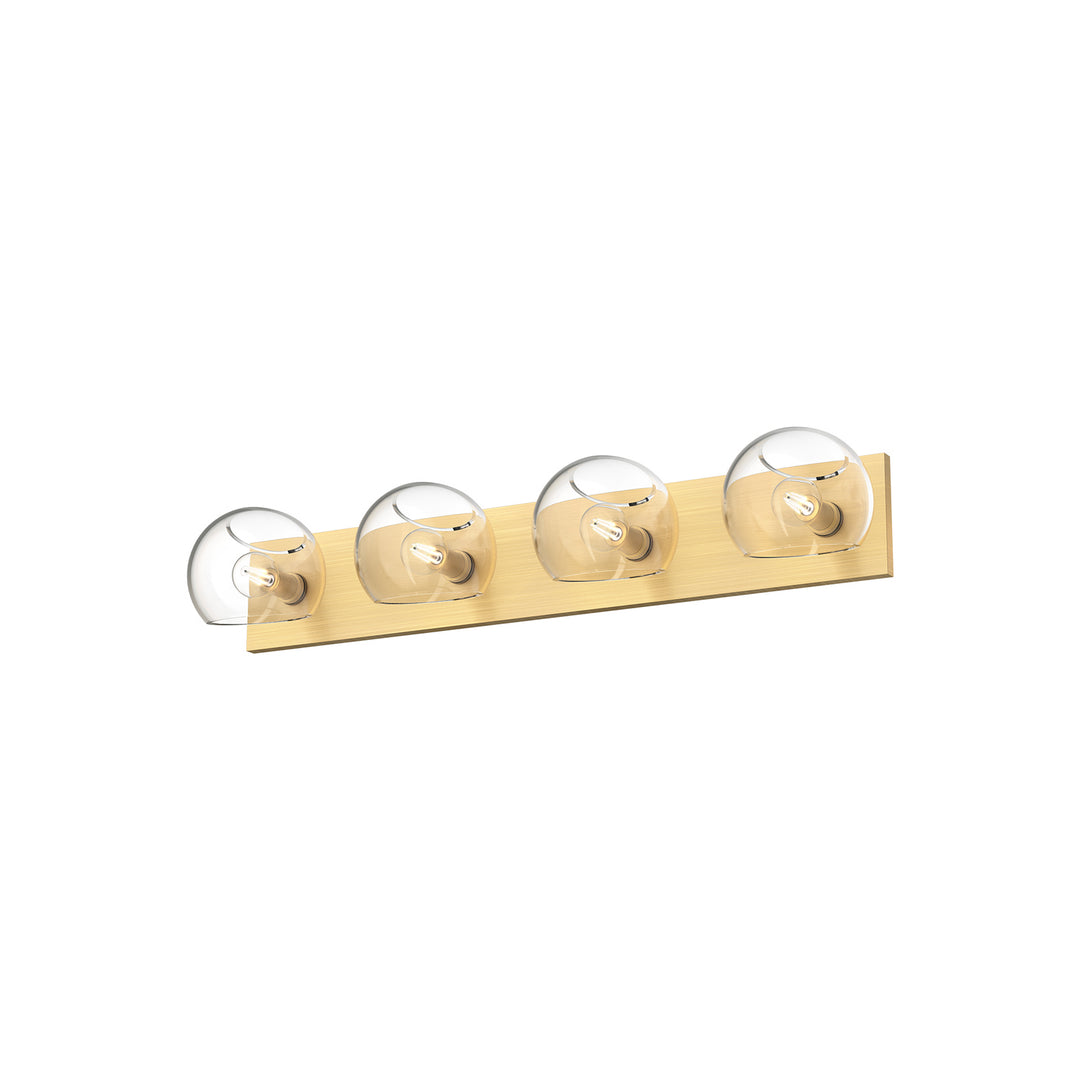 Alora Mood willow VL548431BGCL Bath Vanity Light 11 in. wide - Brushed Gold/Clear Glass