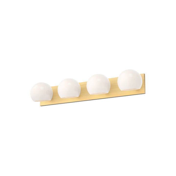 Alora Mood willow VL548431BGOP Bath Vanity Light 11 in. wide - Brushed Gold/Opal Matte Glass