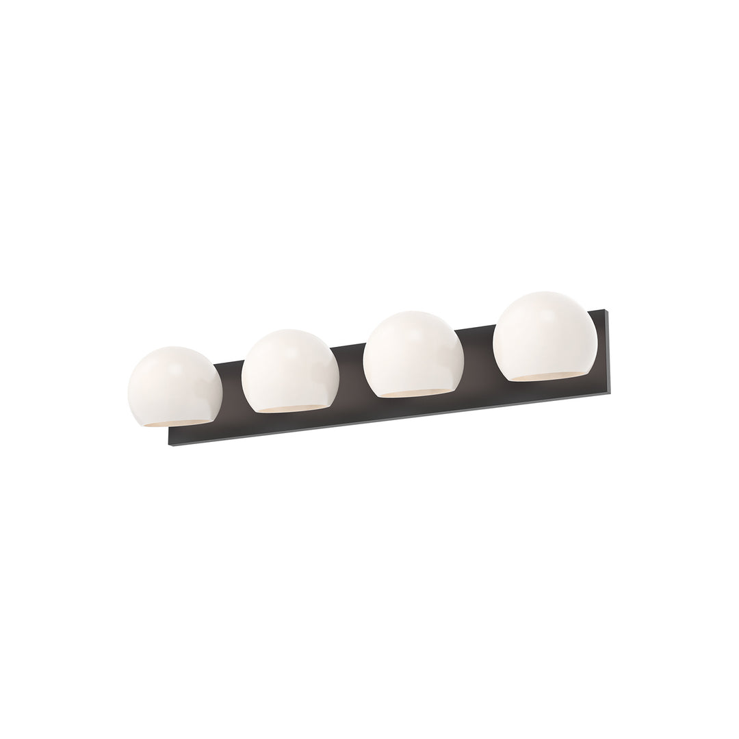 Alora Mood willow VL548431MBOP Bath Vanity Light 11 in. wide - Matte Black/Opal Matte Glass