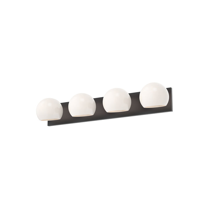 Alora Mood willow VL548431MBOP Bath Vanity Light 11 in. wide - Matte Black/Opal Matte Glass