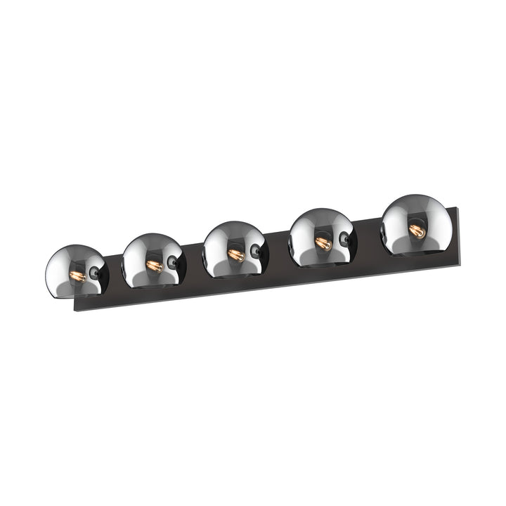 Alora Mood willow VL548540MBSM Bath Vanity Light 11 in. wide - Matte Black/Smoked Solid Glass
