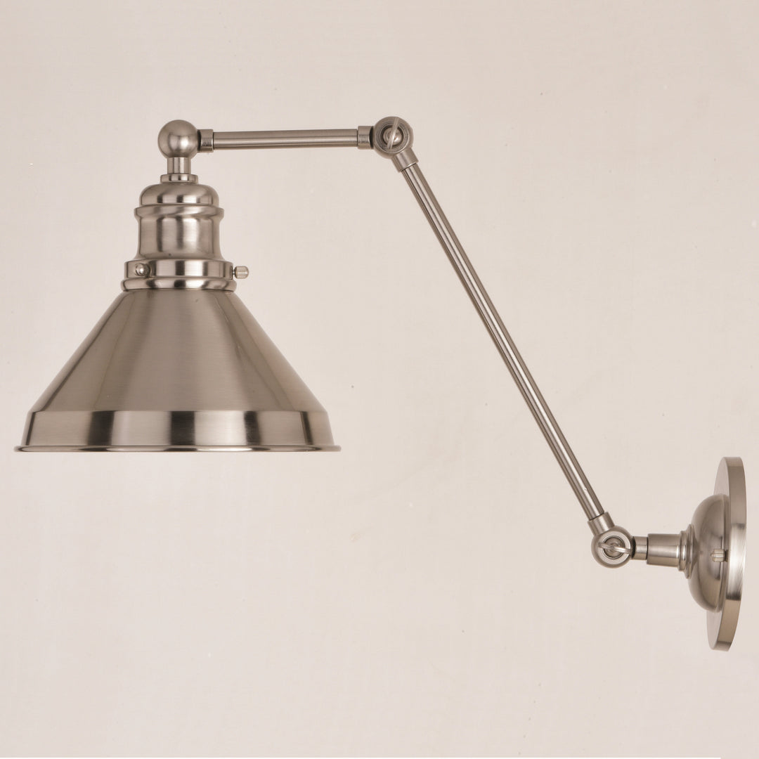 Vaxcel Lighting W0397 Alexis One Light Swing Arm Wall Light Lamp Pewter, Nickel, Silver