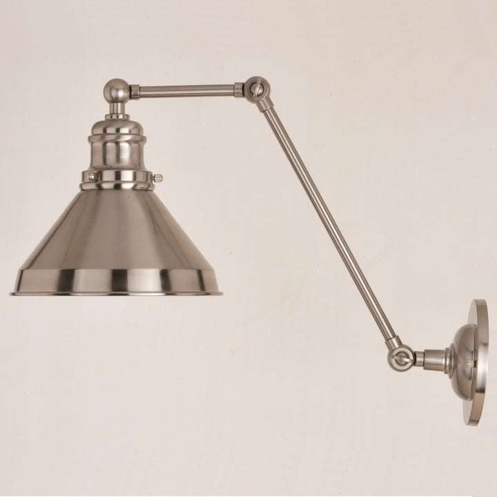 Vaxcel Lighting W0397 Alexis One Light Swing Arm Wall Light Lamp Pewter, Nickel, Silver