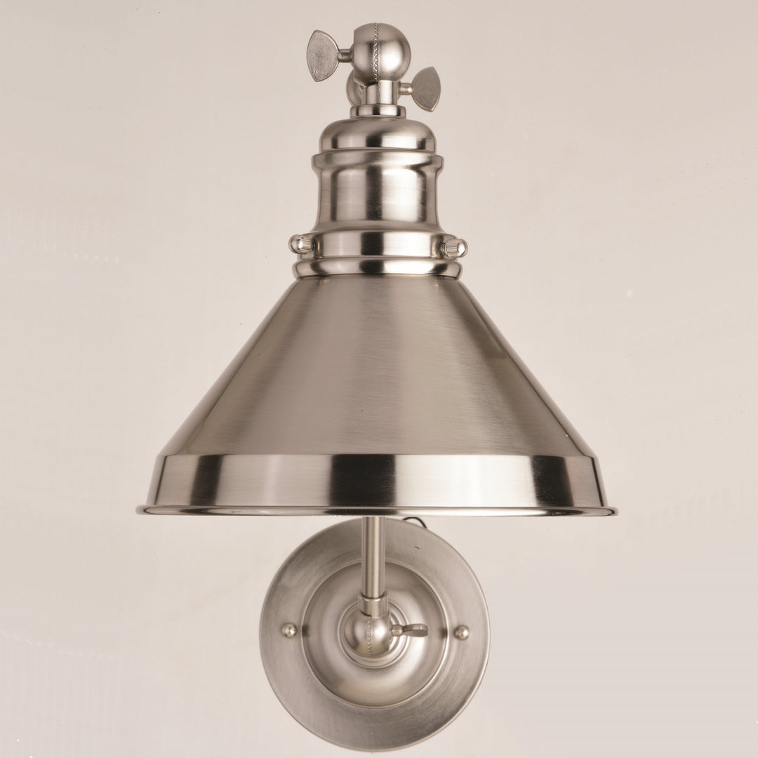 Vaxcel Lighting W0397 Alexis One Light Swing Arm Wall Light Lamp Pewter, Nickel, Silver