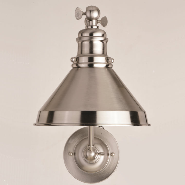 Vaxcel Lighting W0397 Alexis One Light Swing Arm Wall Light Lamp Pewter, Nickel, Silver