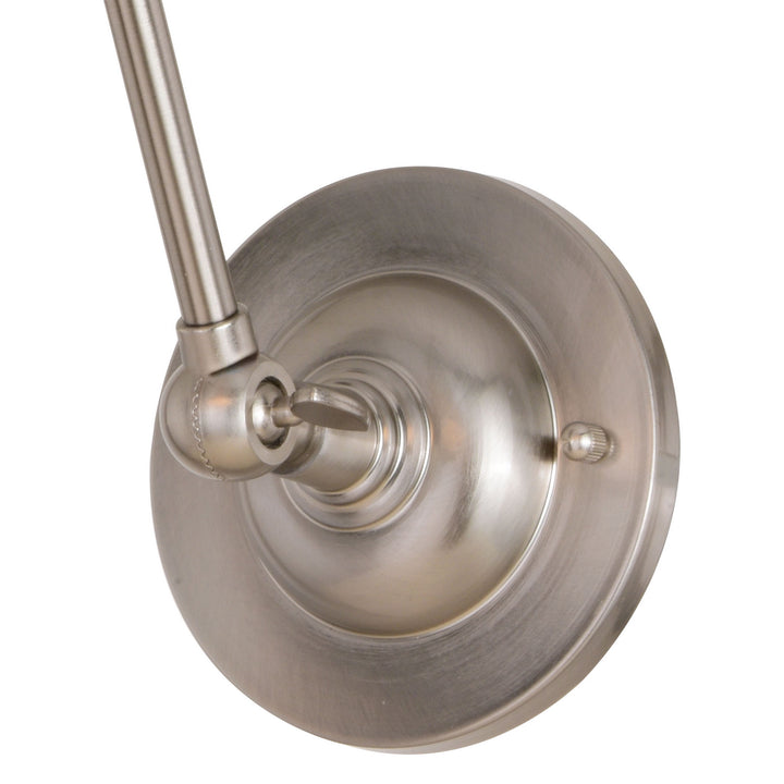 Vaxcel Lighting W0397 Alexis One Light Swing Arm Wall Light Lamp Pewter, Nickel, Silver