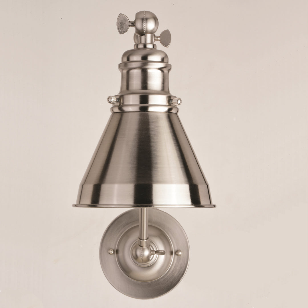 Vaxcel Lighting W0399 Alexis One Light Swing Arm Wall Light Lamp Pewter, Nickel, Silver