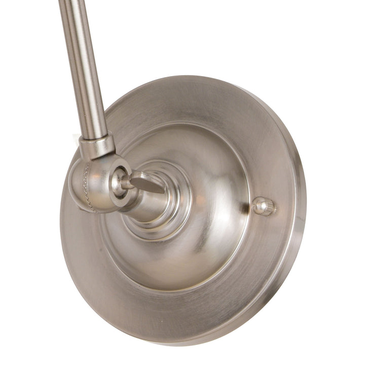Vaxcel Lighting W0399 Alexis One Light Swing Arm Wall Light Lamp Pewter, Nickel, Silver