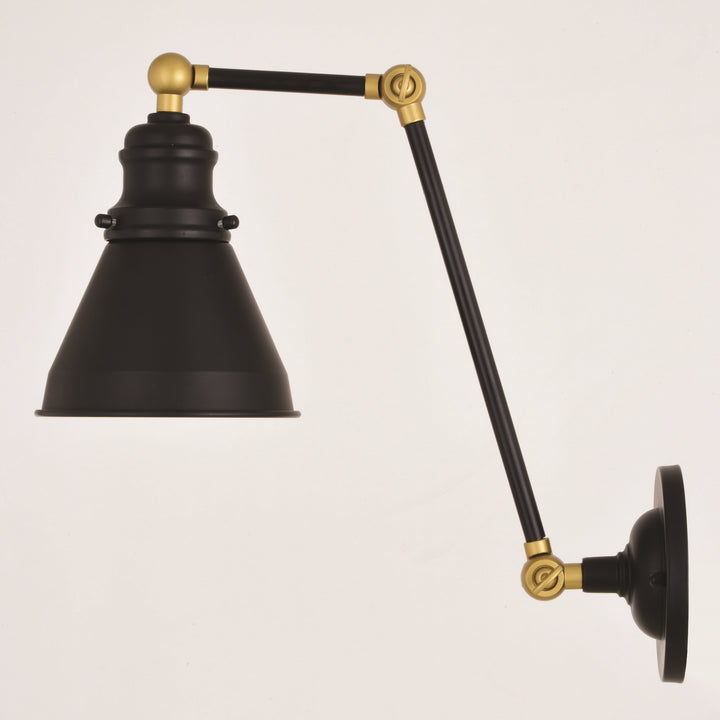 Vaxcel Lighting W0400 Alexis One Light Swing Arm Wall Light Lamp Two-Tone