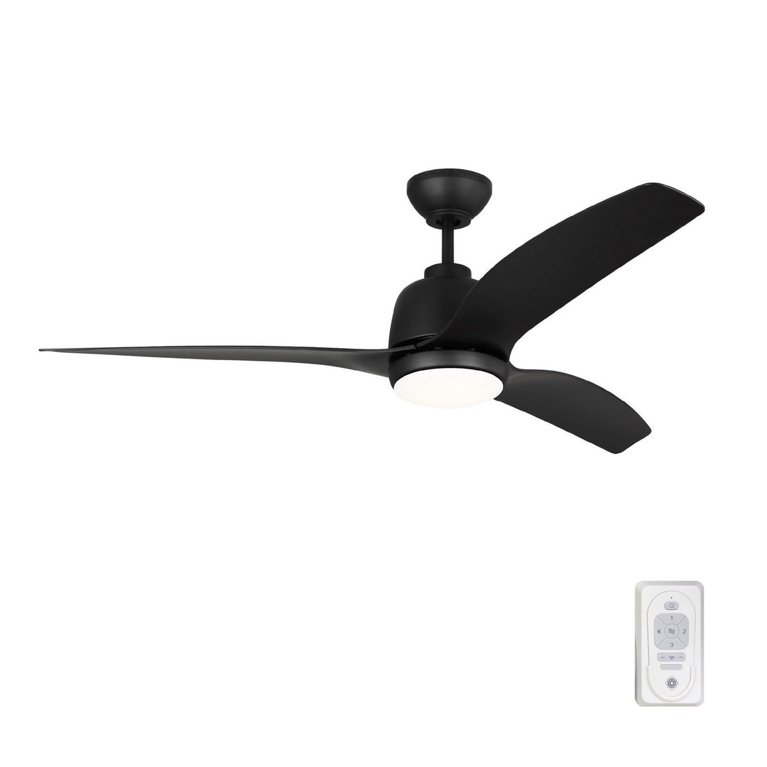 Visual Comfort Fan Avila Coastal 54 LED 3AVLCR54MBKD Ceiling Fan - Midnight Black, Midnight Black/Midnight Black/