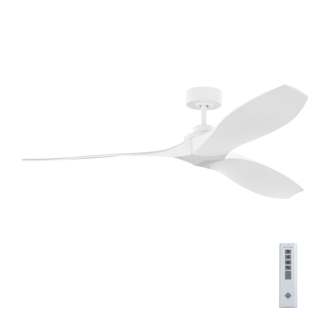 Visual Comfort Fan Collins Coastal 60 Smart 3CLNCSM60RZW Ceiling Fan - Matte White, Matte White/Matte White/