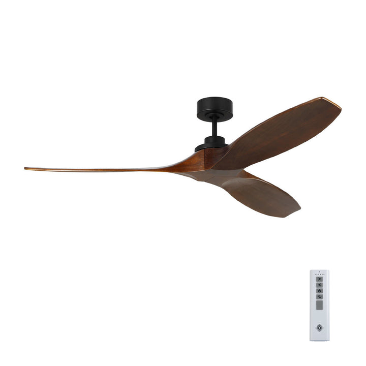 Visual Comfort Fan Collins 60 Smart 3CLNSM60MBK Ceiling Fan - Midnight Black, Dark Walnut/Dark Walnut/