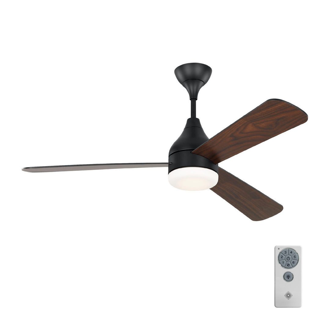 Visual Comfort Fan Streaming 52 Smart LED 3STMSM52MBKD Ceiling Fan - Midnight Black, Midnight Black/Midnight Black/