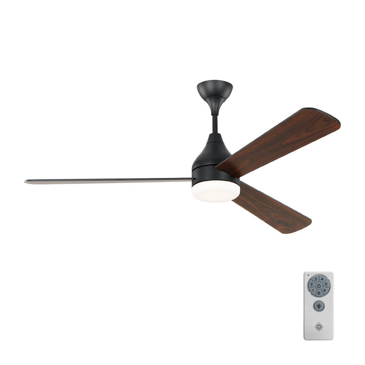 Visual Comfort Fan Streaming 60 Smart LED 3STMSM60MBKD Ceiling Fan - Midnight Black, Midnight Black/Midnight Black/