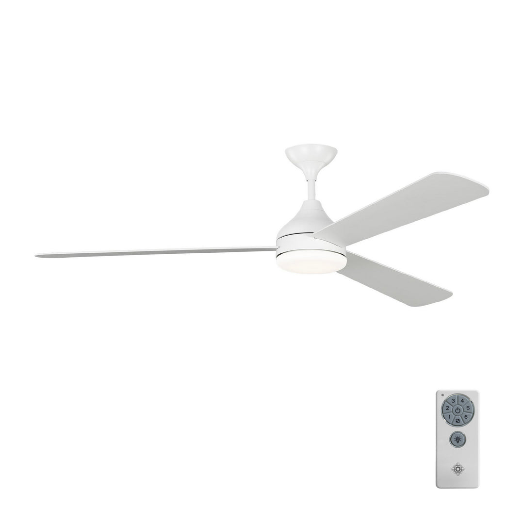 Visual Comfort Fan Streaming 60 Smart LED 3STMSM60RZWD Ceiling Fan - Matte White, Matte White/Matte White/