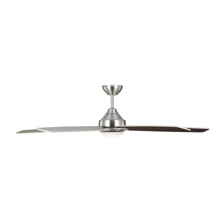 Visual Comfort Fan Lowden 60 Smart LED 5LWDSM60BSD Ceiling Fan - Brushed Steel, Silver/American Walnut reversible blades/Silver/American Walnut reversible blades/